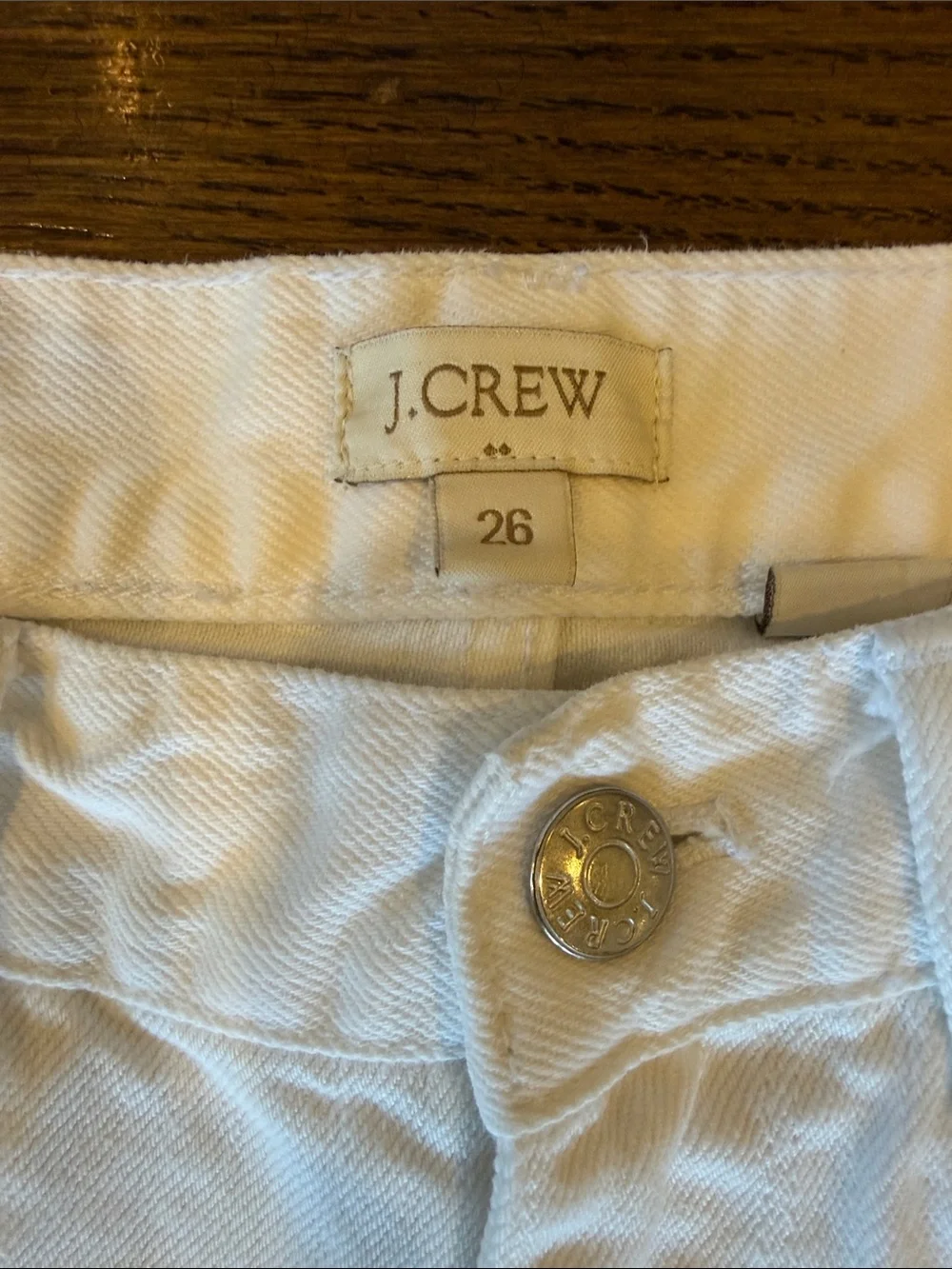 J. Crew White Distressed Skinny Jeans